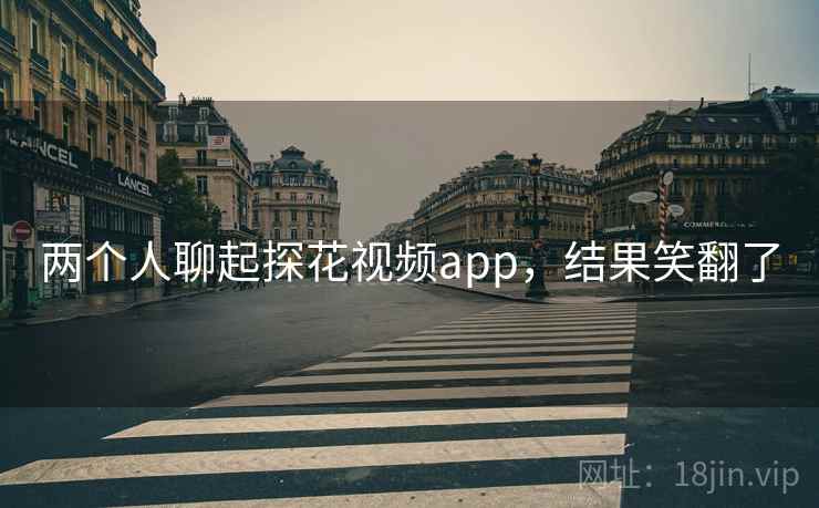 两个人聊起探花视频app，结果笑翻了